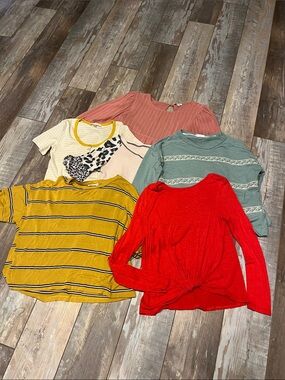 Mixed Women's Tops Bundle - Red, Mustard, Sage, Cream, Rose